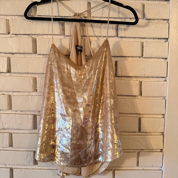 4SI3NNA Tops - 4SI3NNA gold tank